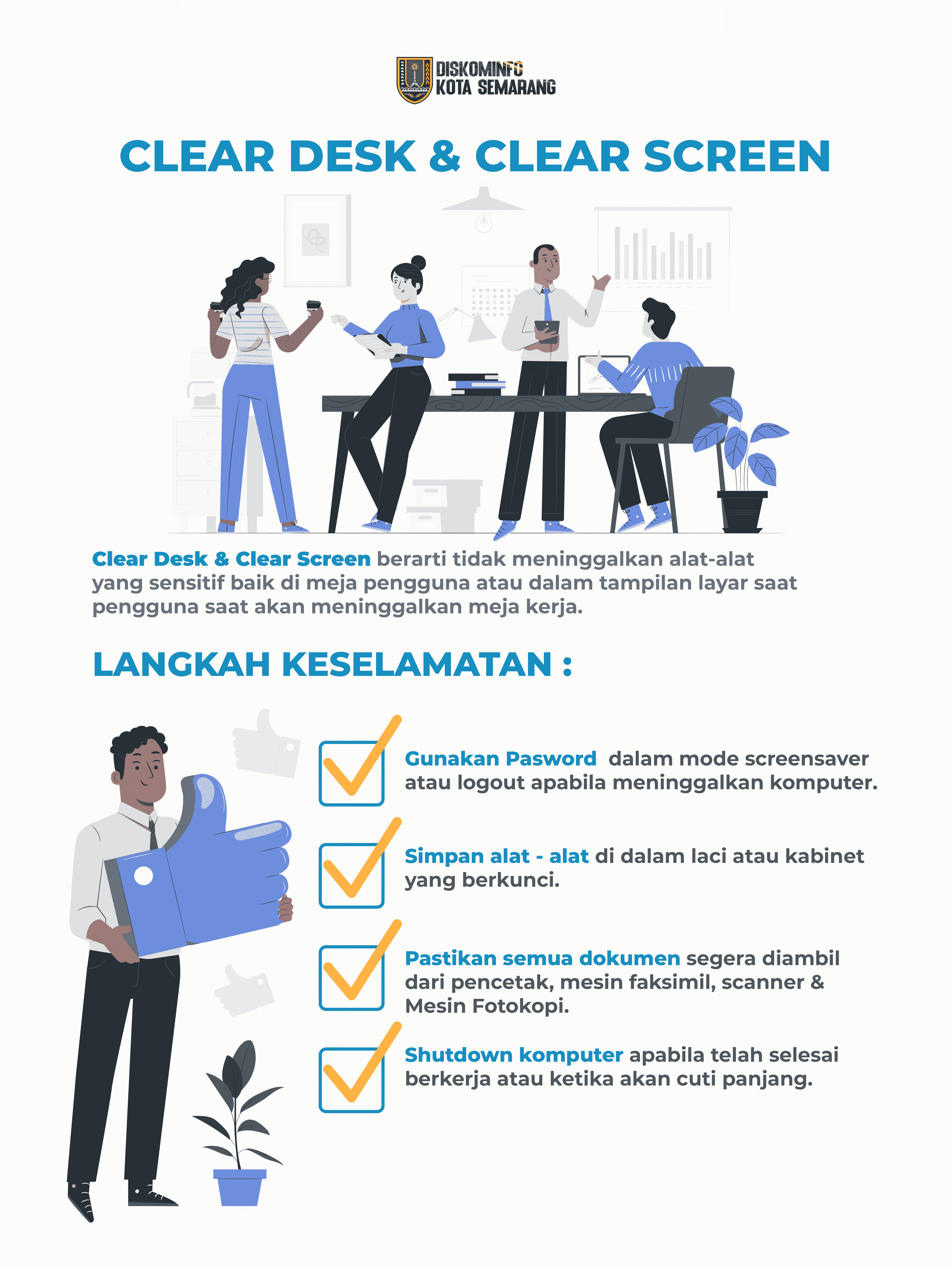 Imbauan Penerapan Clean Desk & Clear Screen demi Keamanan Data Instansi Pemkot Semarang